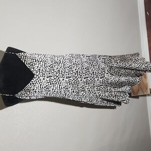 Forever 21 Dress Womens Size L Cheetah Print Sundress Cocktail Black Silver